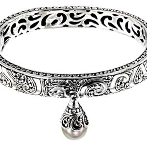 Black Pearl Sterling Silver Bracelet